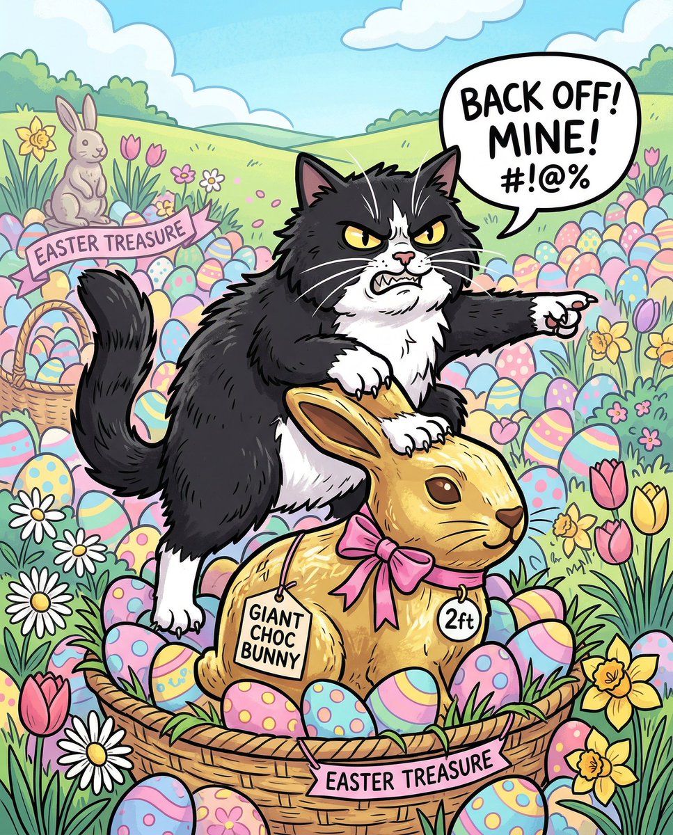 Fluff_Pedia's tweet photo. Chocolate under protection

Approach carefully.
#FunnyCats #EasterCat #CatMeme https://t.co/1RskveQosG