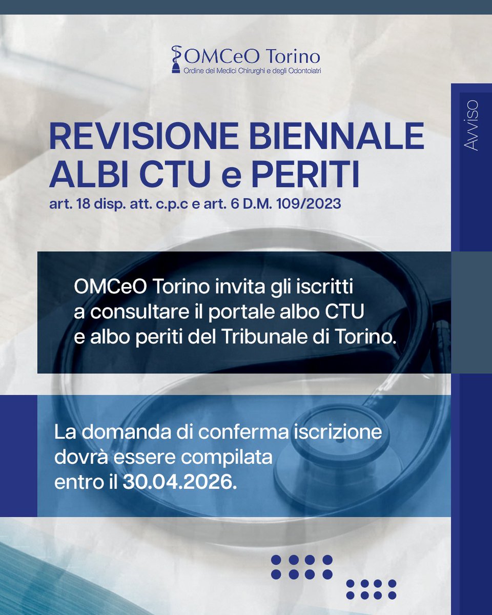 OMCeO Torino tweet media