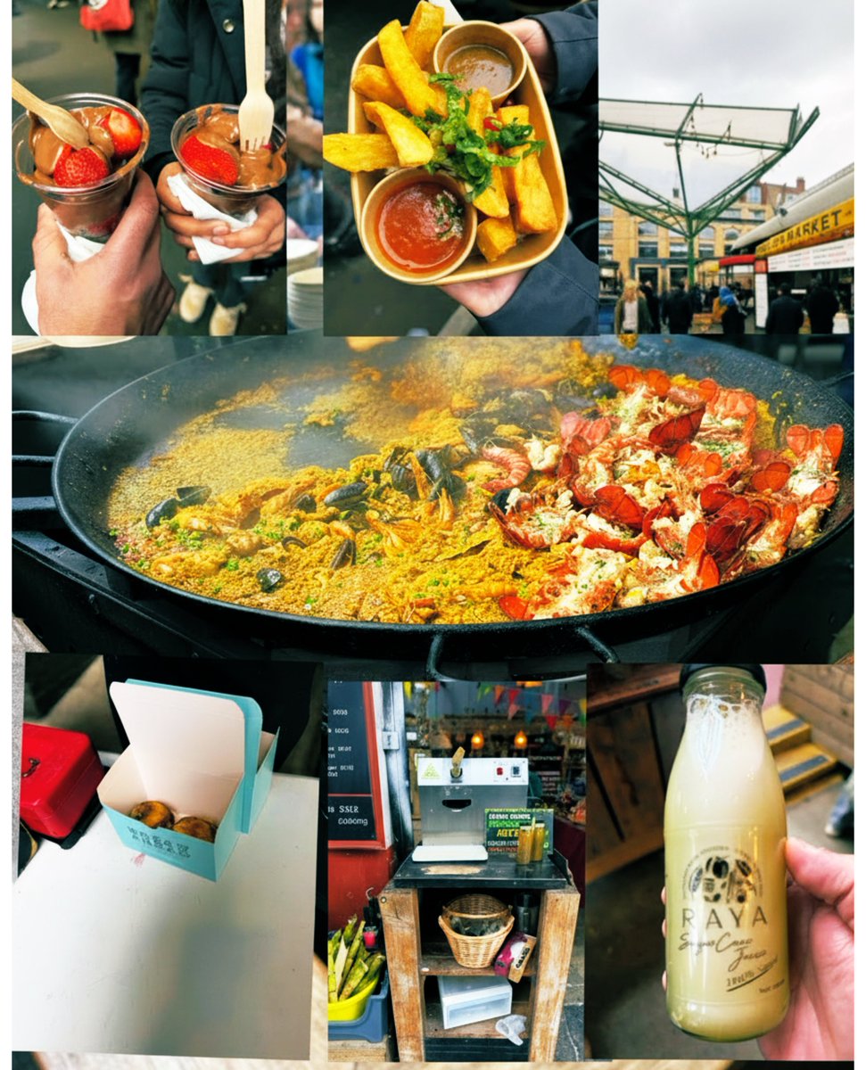 Kam007Ali's tweet image. Bank holiday weekend and food porn of the epic proportions at the Borough Market in London. It has the best Donut in town - The Crème Brûlée Donut. Also re-lived the memories of sugarcane juice after so many years. 

#LondonMakesItPossible #BoroughMarketLondon