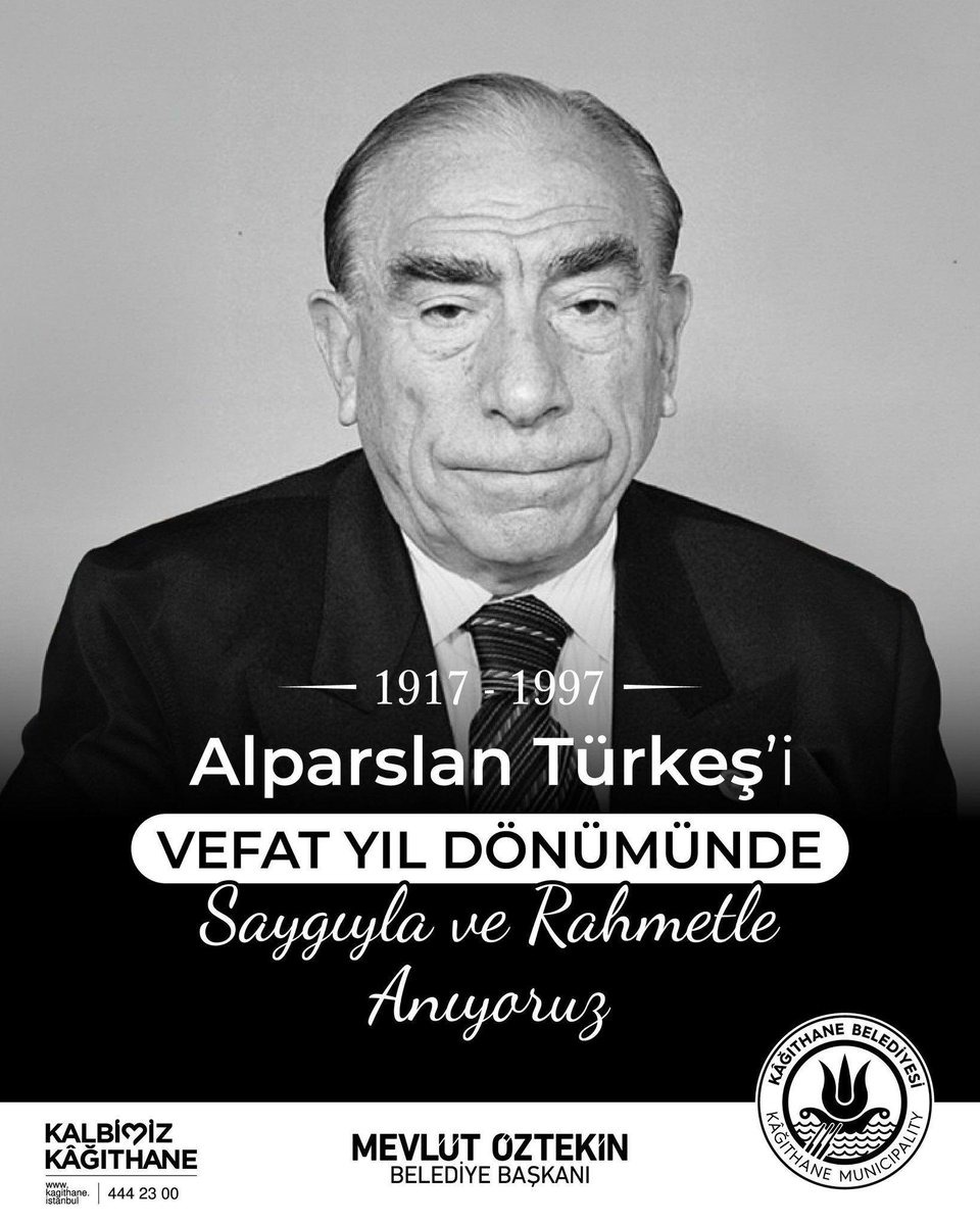 Ömrünü Türk Milliyetçiliği davasına vakfeden, Milliyetçi Hareket Partisi’nin kurucu Genel Başkanı Alparslan Türkeş’i, vefatının yıl dönümünde saygıyla ve rahmetle anıyorum.