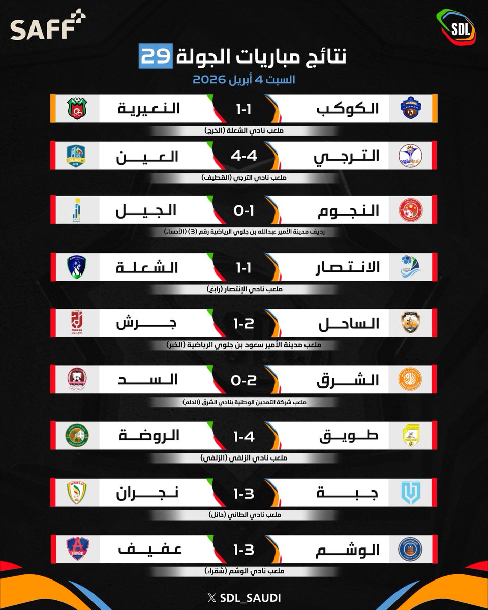 دوري الدرجة الثانية tweet media