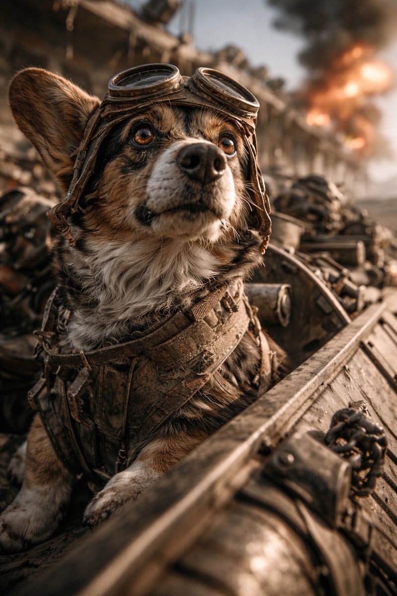 The convoy was already gone when the sky split open. Metal screamed, fire swallowed the road, and everything behind him turned to ash in seconds. He didn’t panic. He didn’t run. Sitting in the wreckage, eyes locked ahead, he listened through the chaos🔥waiting for the next move.