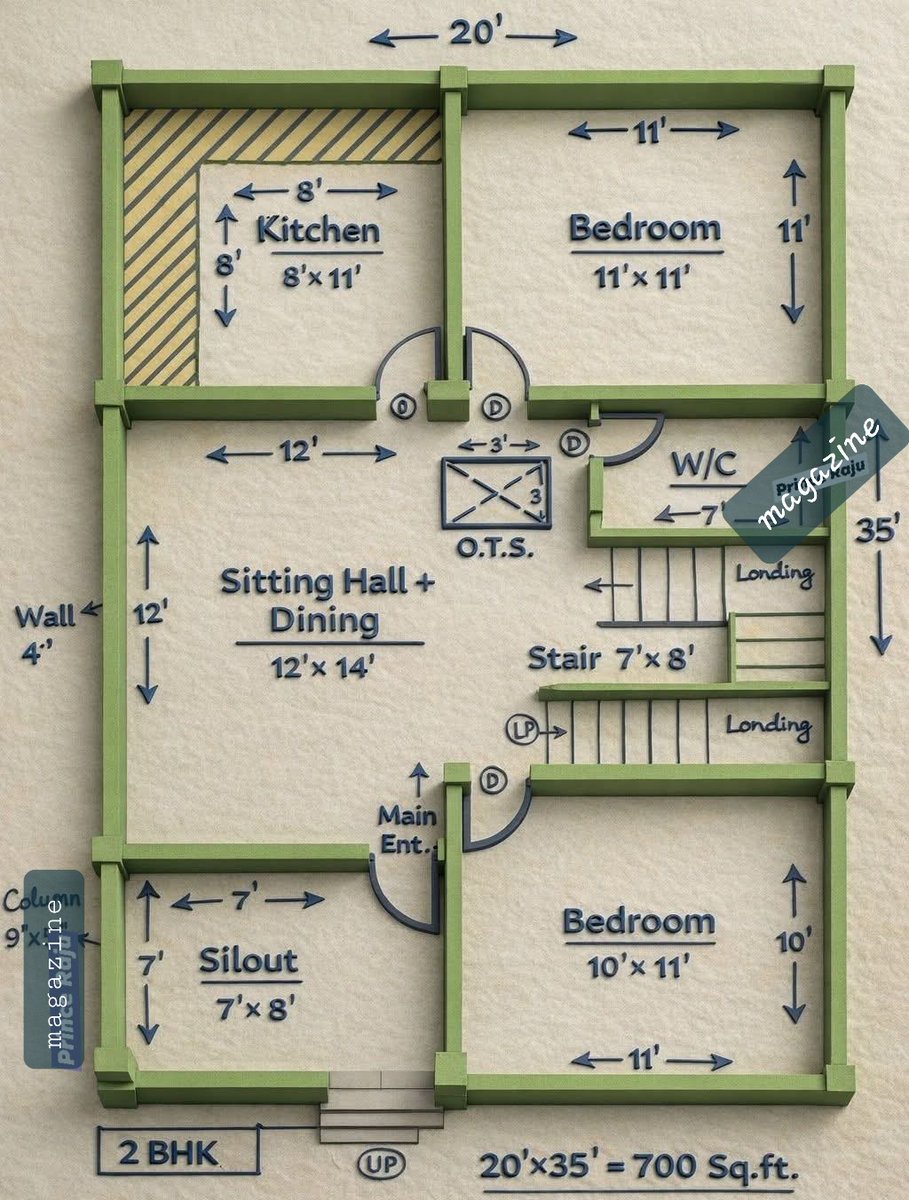 BuerteyL's tweet photo. 2 bedroom apartment plan https://t.co/HjOjRgJiKo