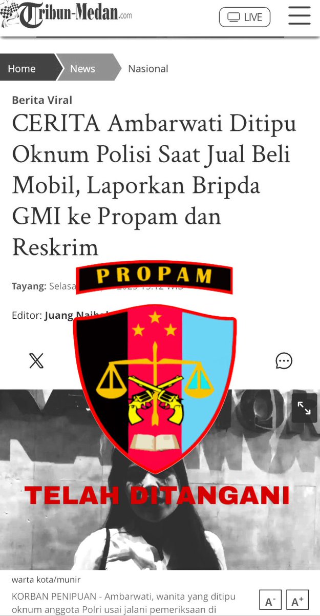 Paminal_PMJ's tweet photo. Berita hoax, kasus lama dan atau yang telah ditangani oleh Bidpropam Polda Metro Jaya beserta jajaran

#propam https://t.co/jOda2mYlMD