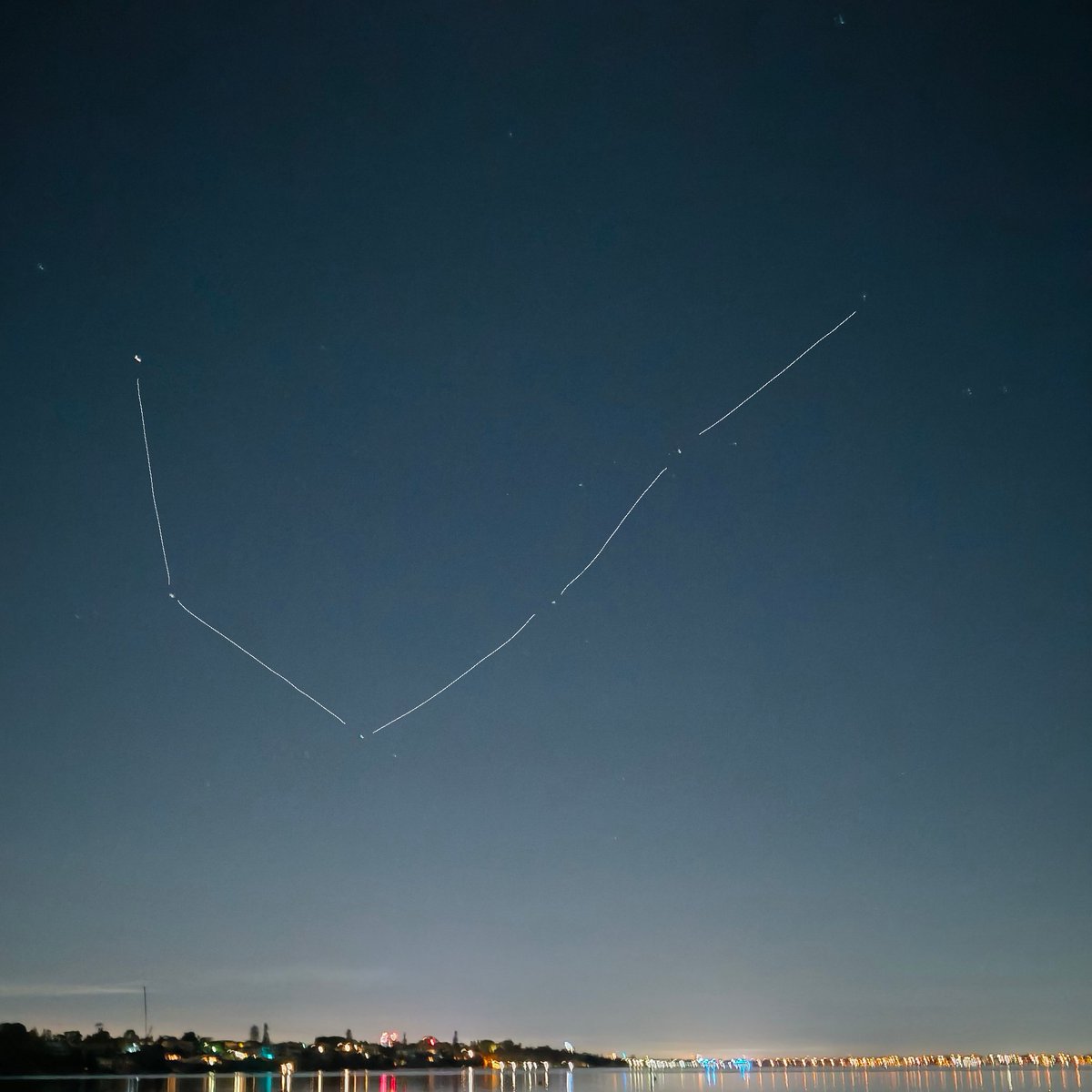 omgg guys i went on a walk near the river today and look what i found, the stars together make an inverted 7!!!