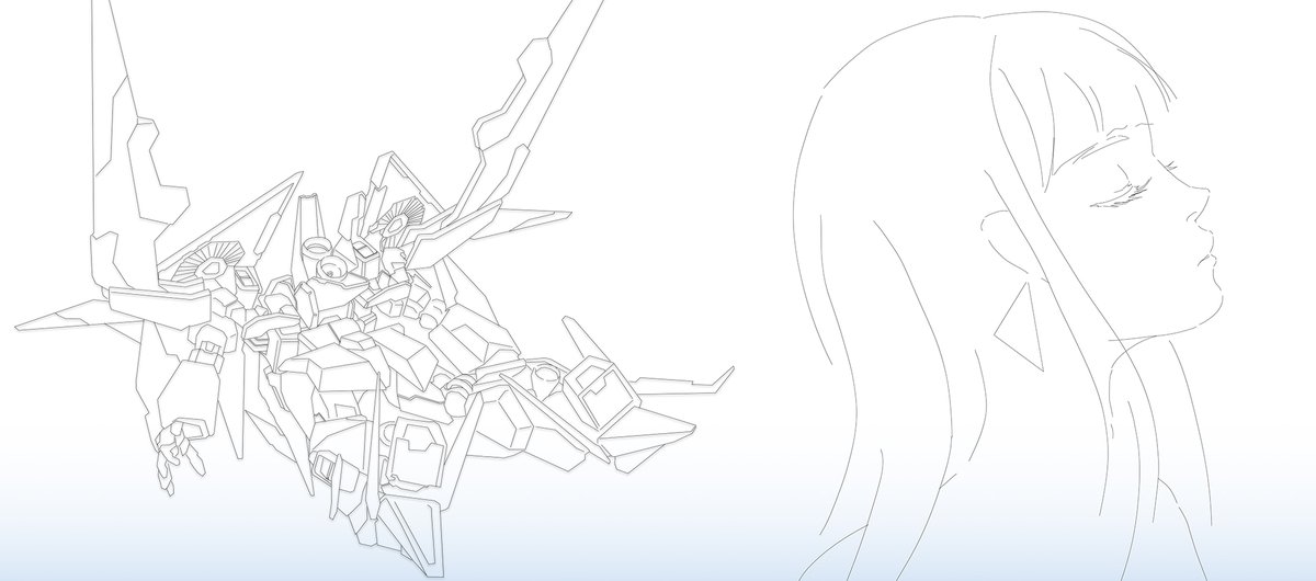 Promise7152's tweet photo. Ξガンダムざっくりラフ https://t.co/G2nBrCtykP