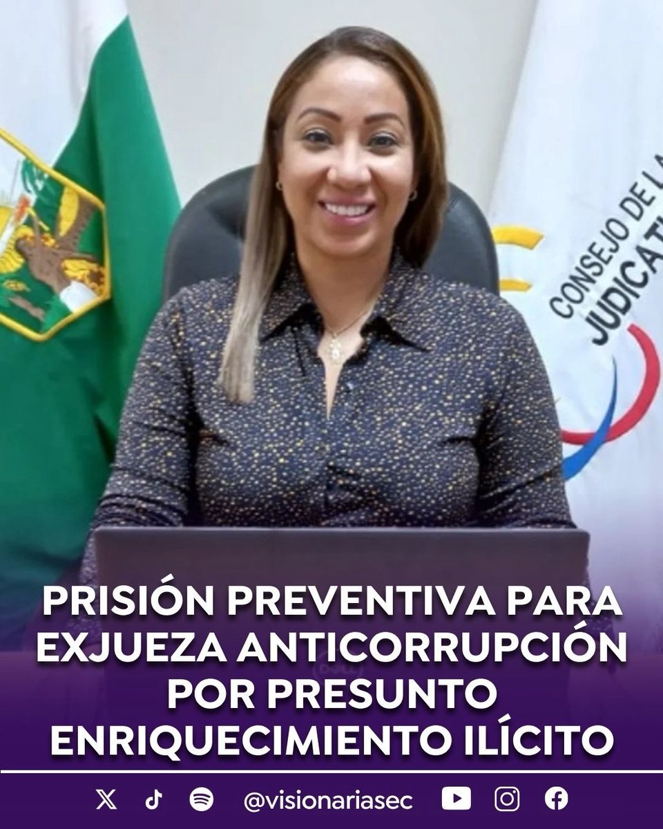 visionariasec's tweet photo. #ATENCIÓN | La exjueza anticorrupción Gabriela Lara T. enfrenta prisión preventiva tras ser procesada por presunto enriquecimiento ilícito, en el marco del denominado Caso Fachada. La medida fue dictada luego de que un magistrado analizara los elementos presentados por la Fiscalía General del Estado durante la audiencia de formulación de cargos, realizada el 4 de marzo de 2026.
La instrucción fiscal tendrá una duración de 90 días, tiempo en el que se recabarán más pruebas para sustentar el proceso. Según la Fiscalía, existen indicios de un incremento injustificado en el patrimonio de la exfuncionaria mientras ejercía funciones públicas.
Las investigaciones también apuntan a posibles vínculos con estructuras delictivas, ya que se presume que la exjueza habría recibido beneficios económicos a cambio de favorecer judicialmente a procesados, entre ellos miembros del grupo criminal Comandos de la Frontera.