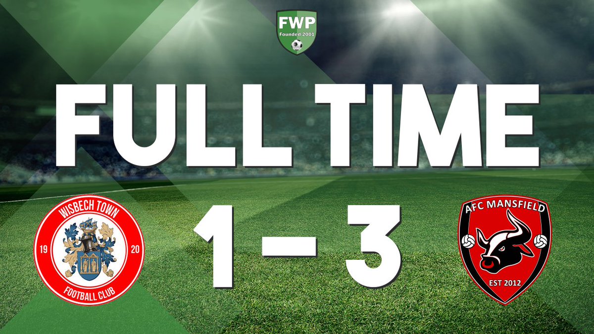 AFCMansfield's tweet photo. FULL-TIME: Wisbech Town 1-3 AFC Mansfield https://t.co/FzLrGPYDmO https://t.co/BLPCQZT0DQ