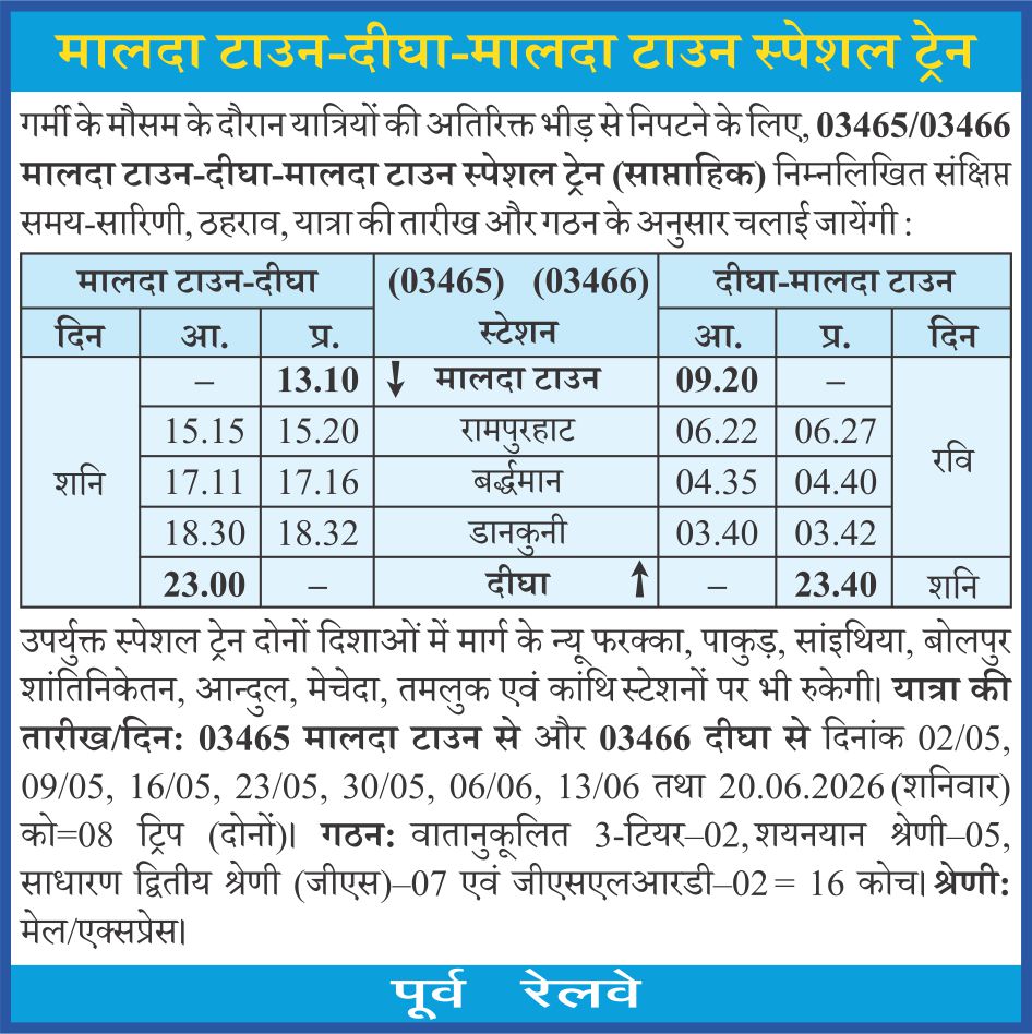 Eastern Railway tweet media