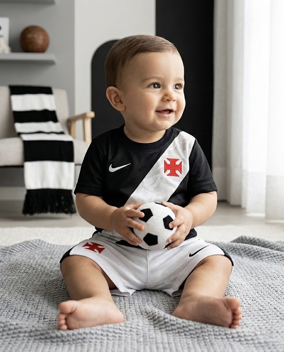 O menor vascaíno da casa já tá pronto pro apito inicial.

Kit baby disponível em nossas lojas físicas.