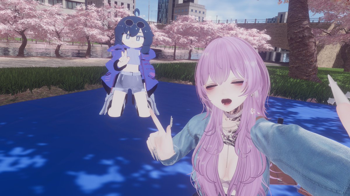 nasubinVRC's tweet photo. お花見楽しかったよーん！ https://t.co/6NTV0aLwkH
