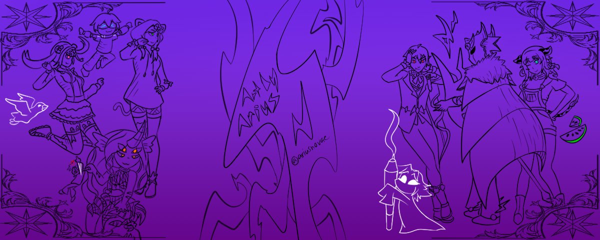 AriusNovae's tweet photo. A gift I made for ViviStrikes, an aussie vtuber and his friendgroup on Twitch, not sure if he and Project Shy have an X/Twitter acc but here it is! @b_lilnightmare @SquiddyNia @SwissChocoVT @MeushiMeadows @Ashem_VT @li_puddle @diyonite are on this~ go follow and support em too! https://t.co/ypFprcgHgp