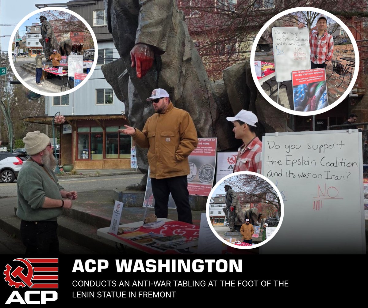 On March 23rd, ACP Washington set up a table near the only Lenin statue in United States. Coming with questions and education, members of the chapter spoke to various passing people on the war and who benefits from it, conditions in America, and Communism.   

Whether people in