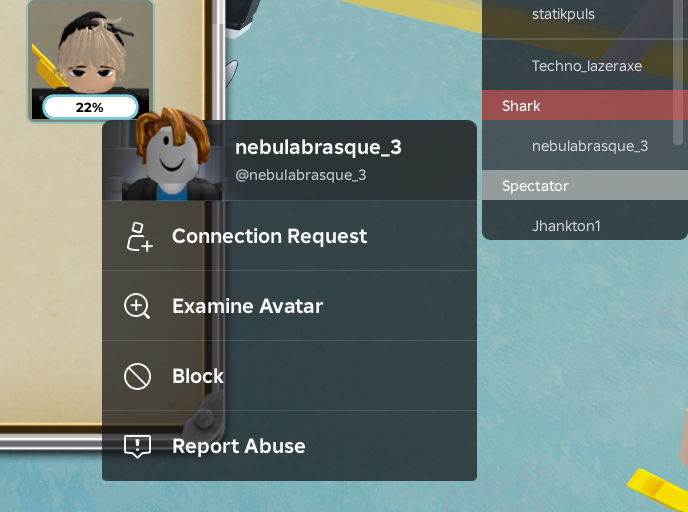 Brickadus's tweet photo. @Simonblox Really cool event! Lennard shark was epic, btw ban this bot. He was farming teeth with insta shark killing. https://t.co/XwUKt6DGyE