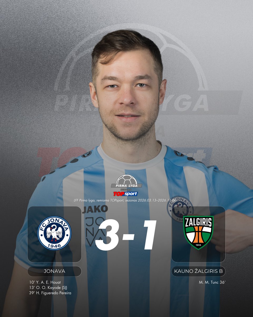 LituanieFootFR's tweet photo. 4 défaites d'affilé pour le #KaunoZalgiris B malgré un but de Metin Tunc 🇱🇹 qui avait réduit le score après les buts de Younes Houat 🇫🇷 et du csc d'Oyinlola Kayode 🇳🇬
Hugo Figuerado 🇧🇷 scelle la victoire de #Jonava qui descend tout de même à la 7e place https://t.co/Gw3pXYPpR4