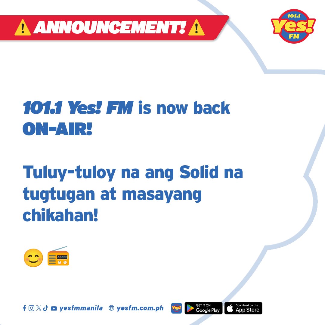 Yes FM Manila tweet media
