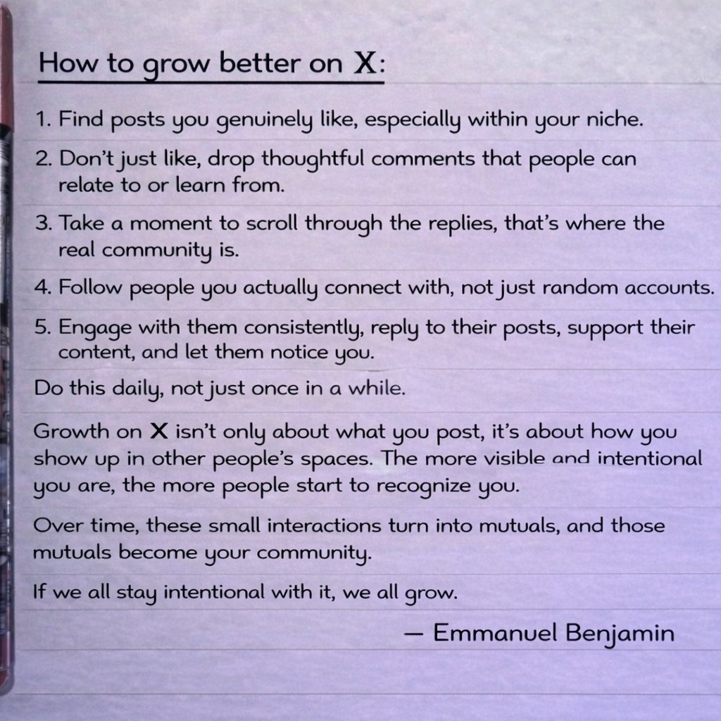 Emmanue42696164's tweet image. How I grew from 2 followers to 1,200 in less than 2 months. Growing on X is possible, and it’s not as difficult as you might think if you apply the right strategy.

Retweet nd bookmark so others can benefit. 🙏

I don’t hide valuable information here ✌️

#XGrowth #SocialMediaTips