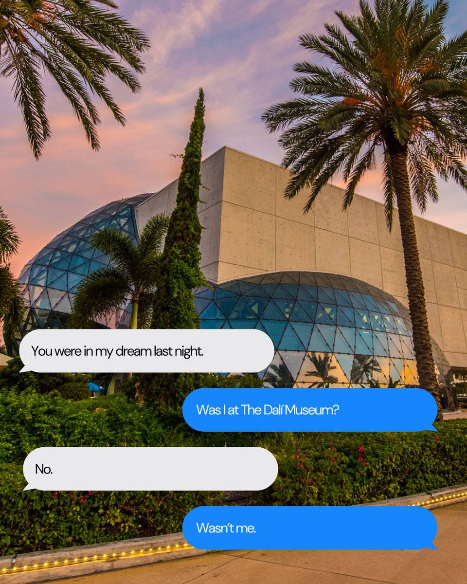 TheDali's tweet image. where do you go in your dreams? ☁️👁️

You can find us at The Dalí ✨ 

#thedali #thedalimuseum #salvadordali #artmuseum
