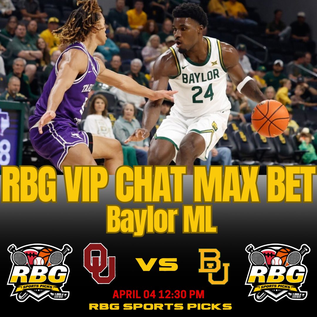 RBGSportsPicks's tweet photo. 🚨 MAX BET

Baylor ML 🏀

Line doesn’t match the spot. 🔒 https://t.co/9hjSPMsq10