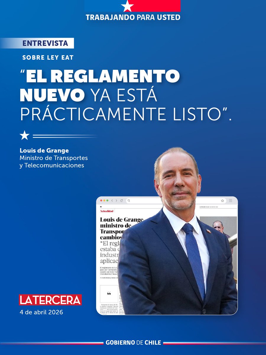 Ministerio de Transportes y Telecomunicaciones tweet media