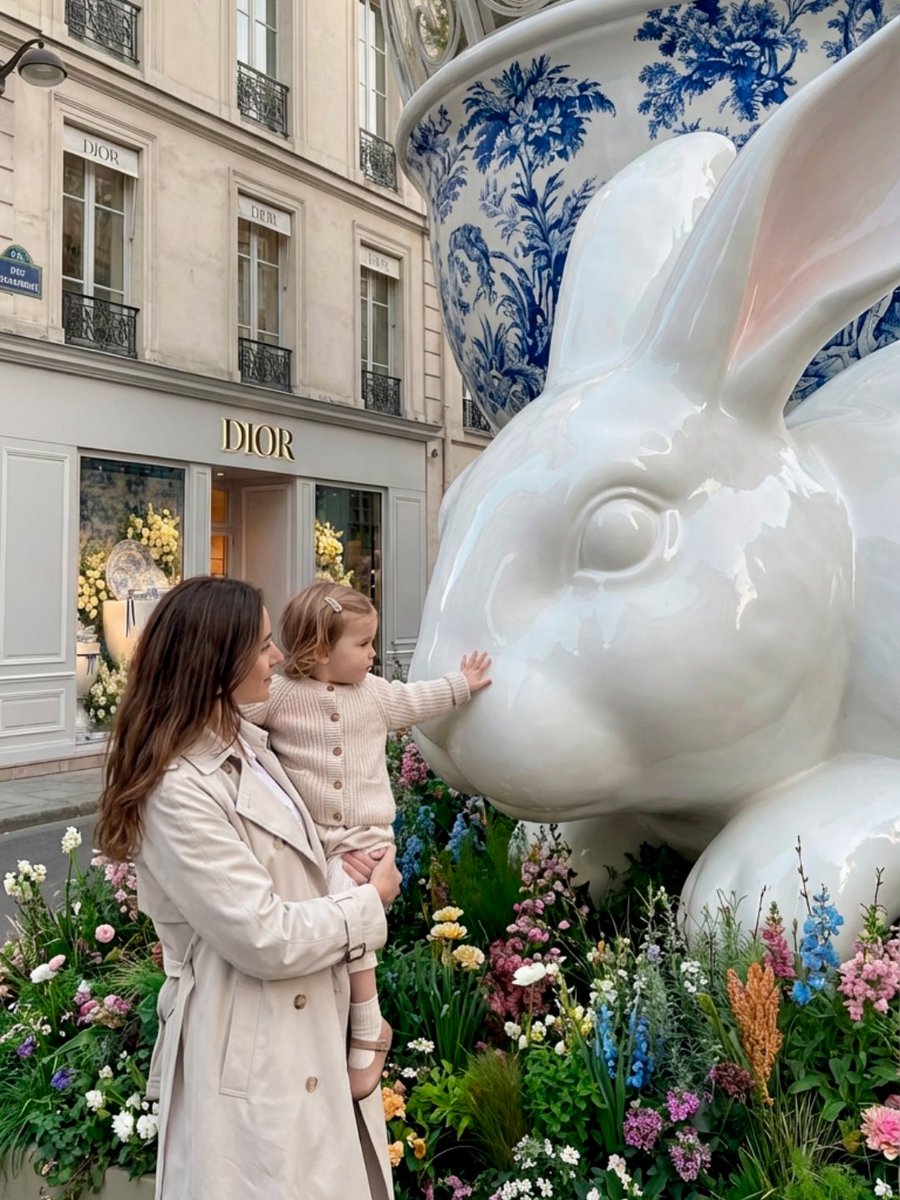 WHYCGI's tweet photo. Dior @Dior installs a glass garden for Easter 🥚✨

We at WHY.CGI created this Mixed Media concept for Dior - a surreal Easter garden with refined details, rabbits, and a soft, dreamlike atmosphere.

Happy Easter 🐣✨

#easter #dior #whycgi https://t.co/n4LnKMpT5D