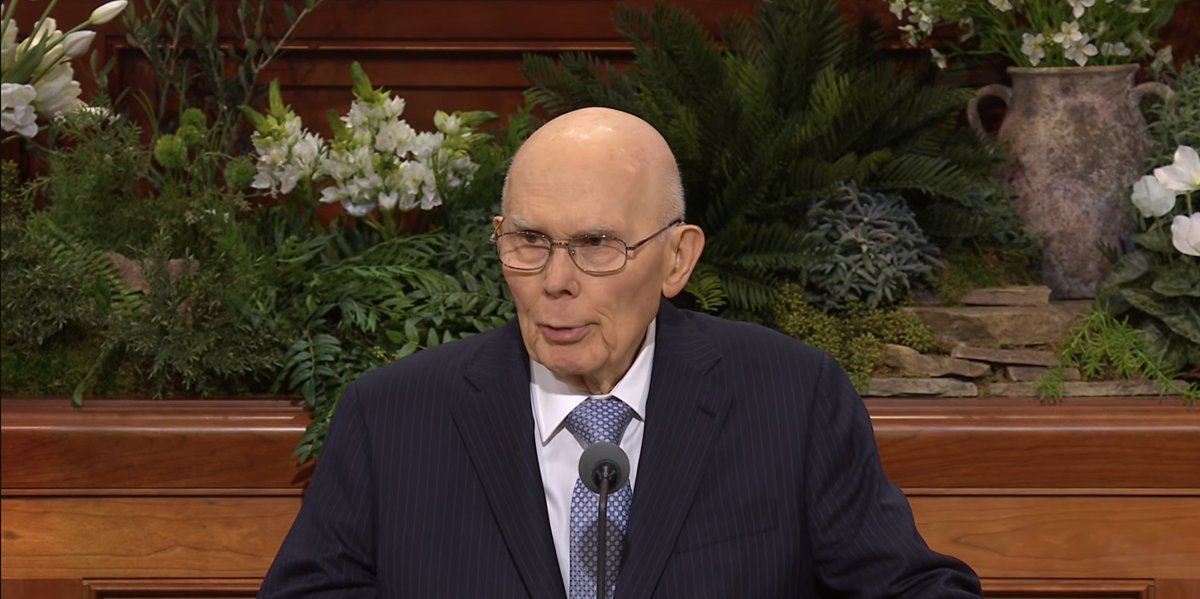 ldsconf's tweet photo. “At this Easter season, I reaffirm our testimony of the resurrected Lord and recognize that He is the head of this Church.” — @OaksDallinH | #GeneralConference #SolemnAssembly https://t.co/Sd9D3FMPwo