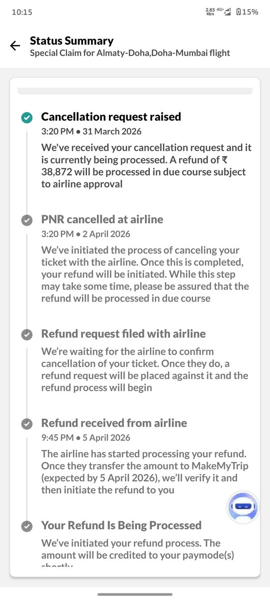 RBujagundla's tweet photo. @makemytrip @makemytripcare @qatarairways https://t.co/6xkOdtAnhW