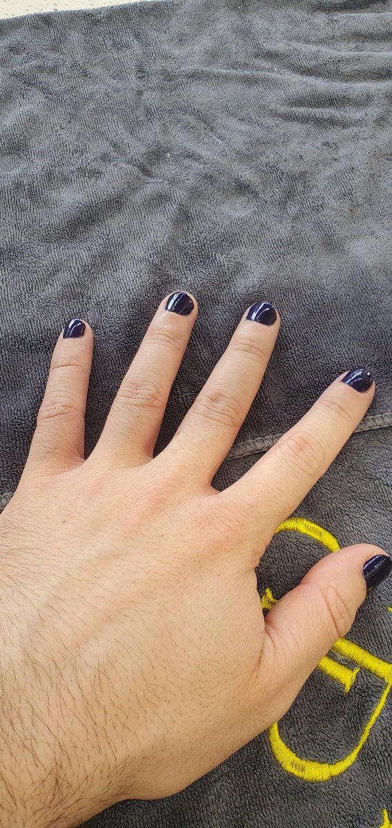 CaptainClone5's tweet photo. So, I got my FIRST EVER Manicure 
and this Midnight Magic colour looks Amazing! Went with mamaclone and sister-in-law, we so fancy now!

... not sure if it compliments my style https://t.co/bHYq4UdqBi