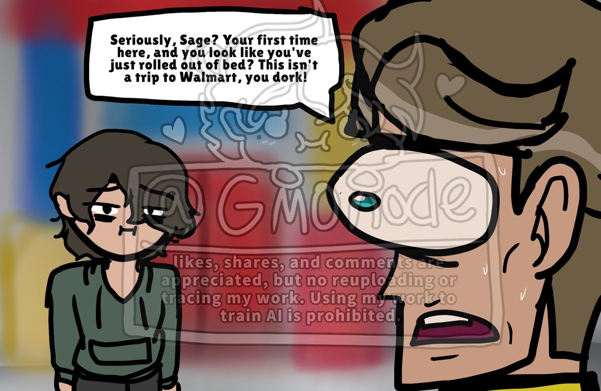 GMonocle's tweet photo. I was watching the stream and I had to draw Leith scolding (featuring my OC, Sage). I'm still watching it and I'll make more of these silly drawings soon!

#poppyplaytime #leithpierre #pptoc #originalcharacter #gmonocleart https://t.co/NPLOYFUVD9