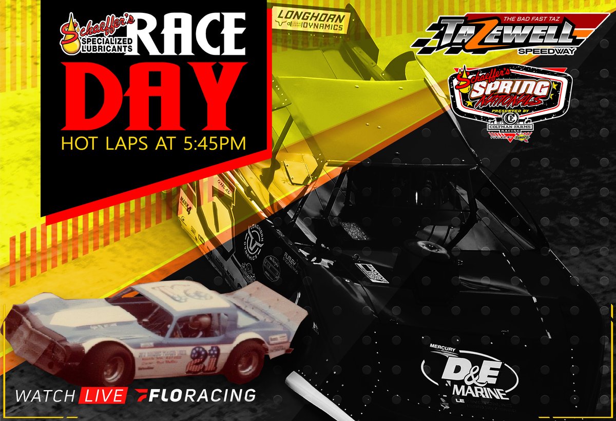 SoNationals's tweet photo. 🏁 𝐑 𝐀 𝐂 𝐄  𝐃 𝐀 𝐘 🏁

Our Easter weekend tripleheader concludes tonight with the 6th Annual Lil' Bill Corum Memorial at the bad-fast @Tazspeedway! A hefty $21,000 top prize will be up for grabs for the Super Late Models at the high-banked Tazewell, Tennessee facility. 👇 https://t.co/ph21aKqhE5