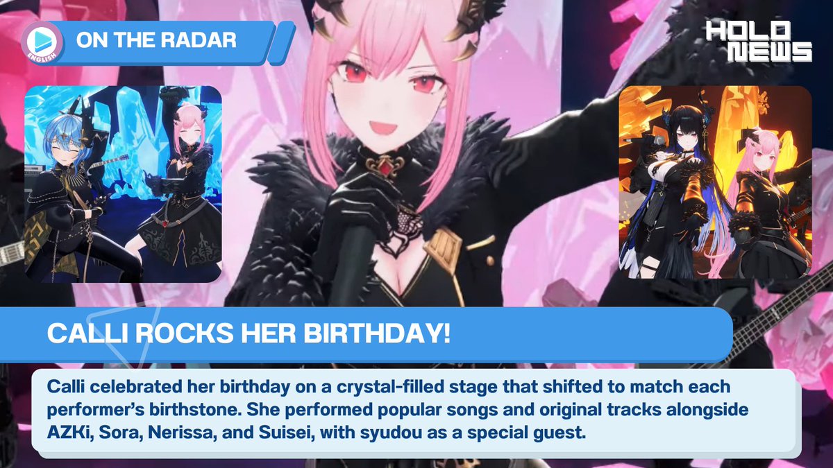 HoloNewsEN's tweet image. Mori Calliope liven things up in her all-live, no pre-recorded performances birthday concert. Pure #UNCUTROCK