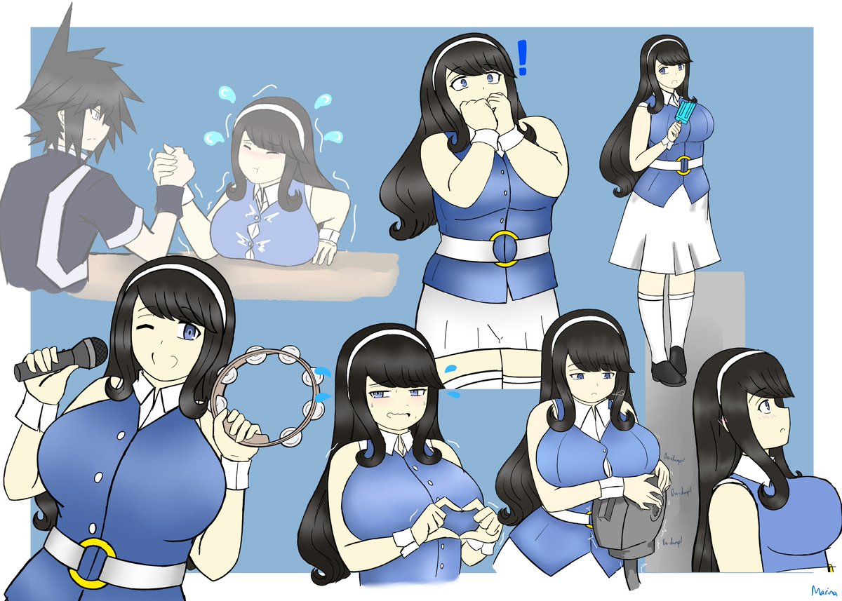 Marina in her casual outfit. 🐳

I think I'll modify her skirt to be a bit longer, whichever works.
You have my permission to draw her.

#oc