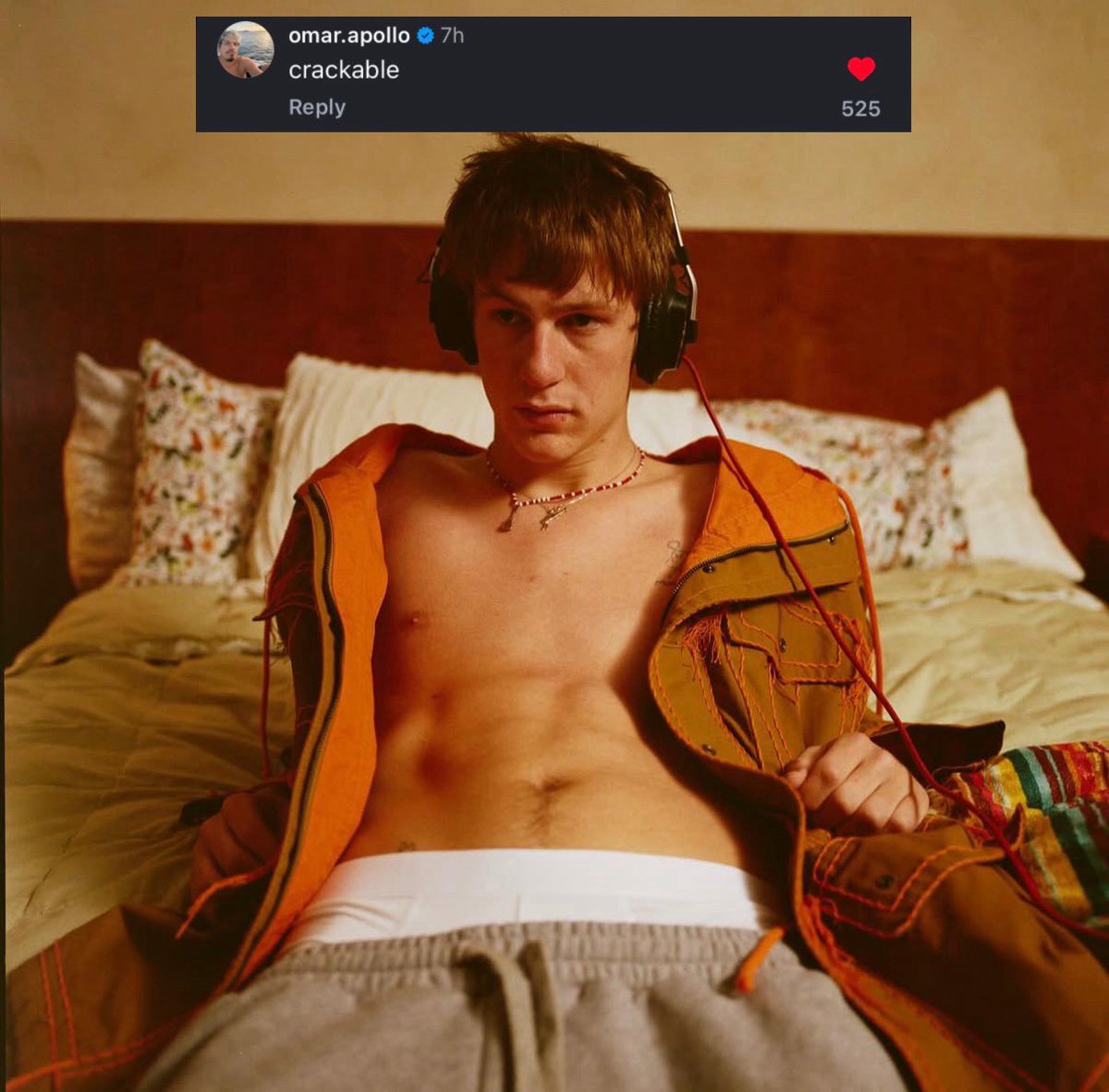 Omar Apollo commented on Malcolm Todd’s Instagram post