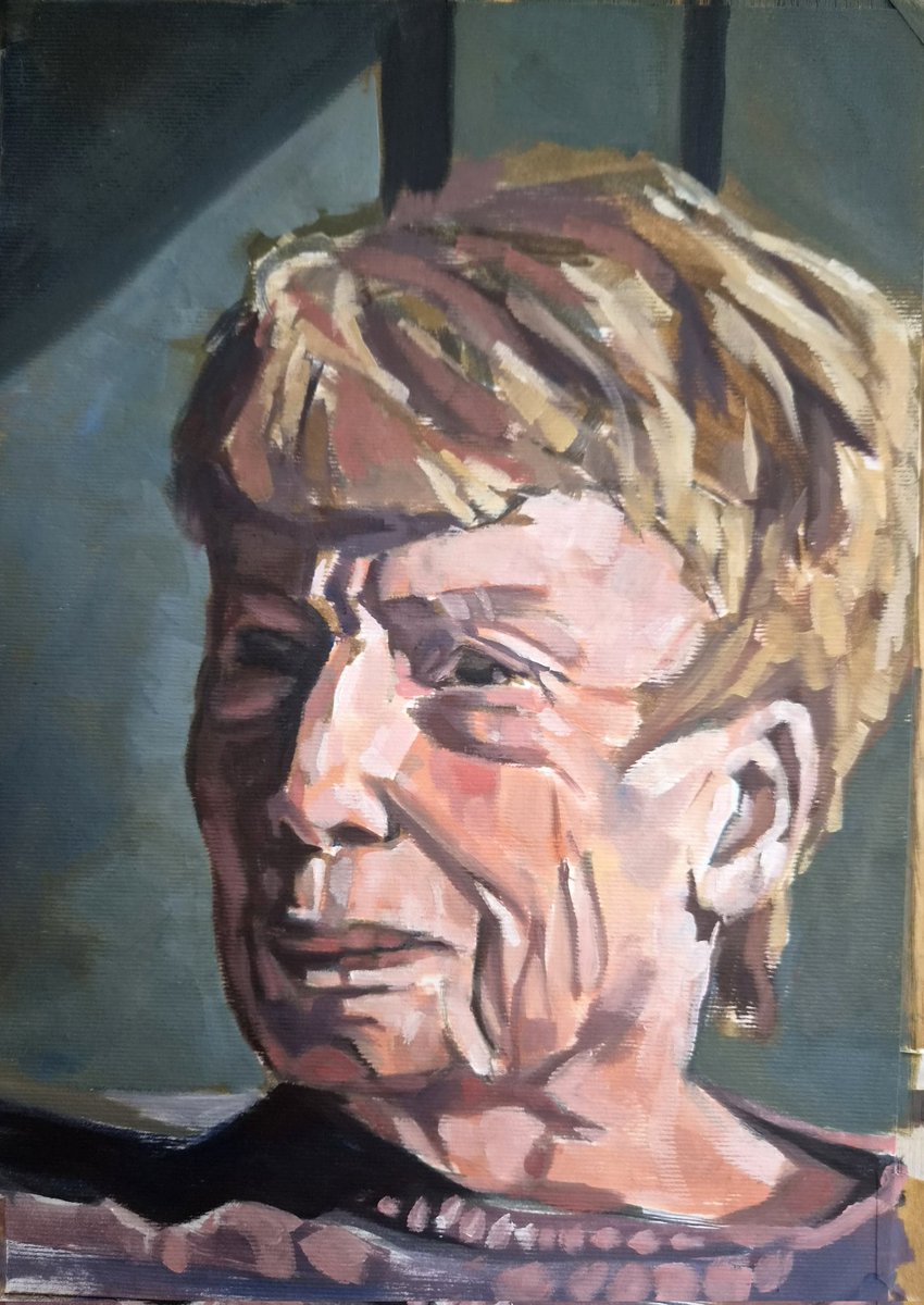 antsgreentree's tweet image. 3hr Alla prima oil paint study of my mother today using a modified zorn pallete. 

#oilpaint #painting #mother #art #allaprima