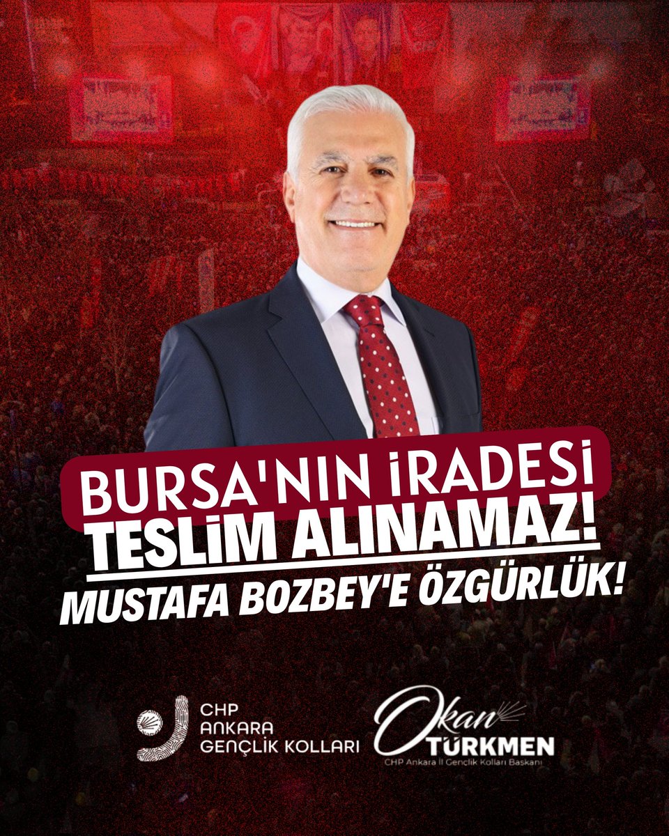 YeniGencAnkara's tweet photo. Bursa'nın iradesi teslim alınamaz.

47 yıl sonra Bursa'ya sosyal belediyeciliği getiren, halkın oylarıyla seçilen Büyükşehir Belediye Başkanımız Mustafa Bozbey; yıllar öncesinin asılsız iftiralarıyla tutuklandı. https://t.co/LEjuB1dqzO