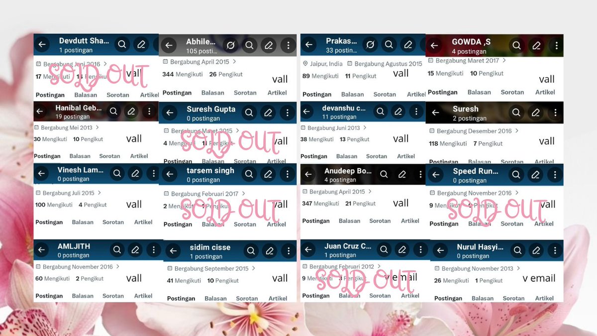 cihcilan's tweet photo. @grxlog nieee masup mt dimainin sebentaarr ajaaa

‘⅋── price kosongan &amp; inact :

꒰ ⁠♡ v-email tahun lama : 14k
꒰ ⁠♡ v-email tahun pendek 09 : 17k
꒰ ⁠♡ vall tahun rare 20an : 16k
꒰ ⁠♡ vall tahun lama : 17k

𐙚 take ke wa : ☎️ https://t.co/ocR3f04HOb https://t.co/Xyu66Vn1fz