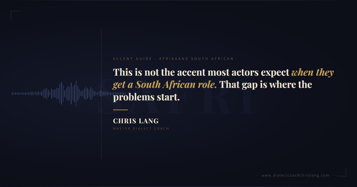 DialectCoachCL's tweet photo. There are far more Black speakers of Afrikaans than White speakers. That surprises most people, and it matters for every actor building this accent.

Physical key: front-dorsum arching. Pulls vowels forward.

https://t.co/FFl89tiZ31 https://t.co/w843KQ1cMY