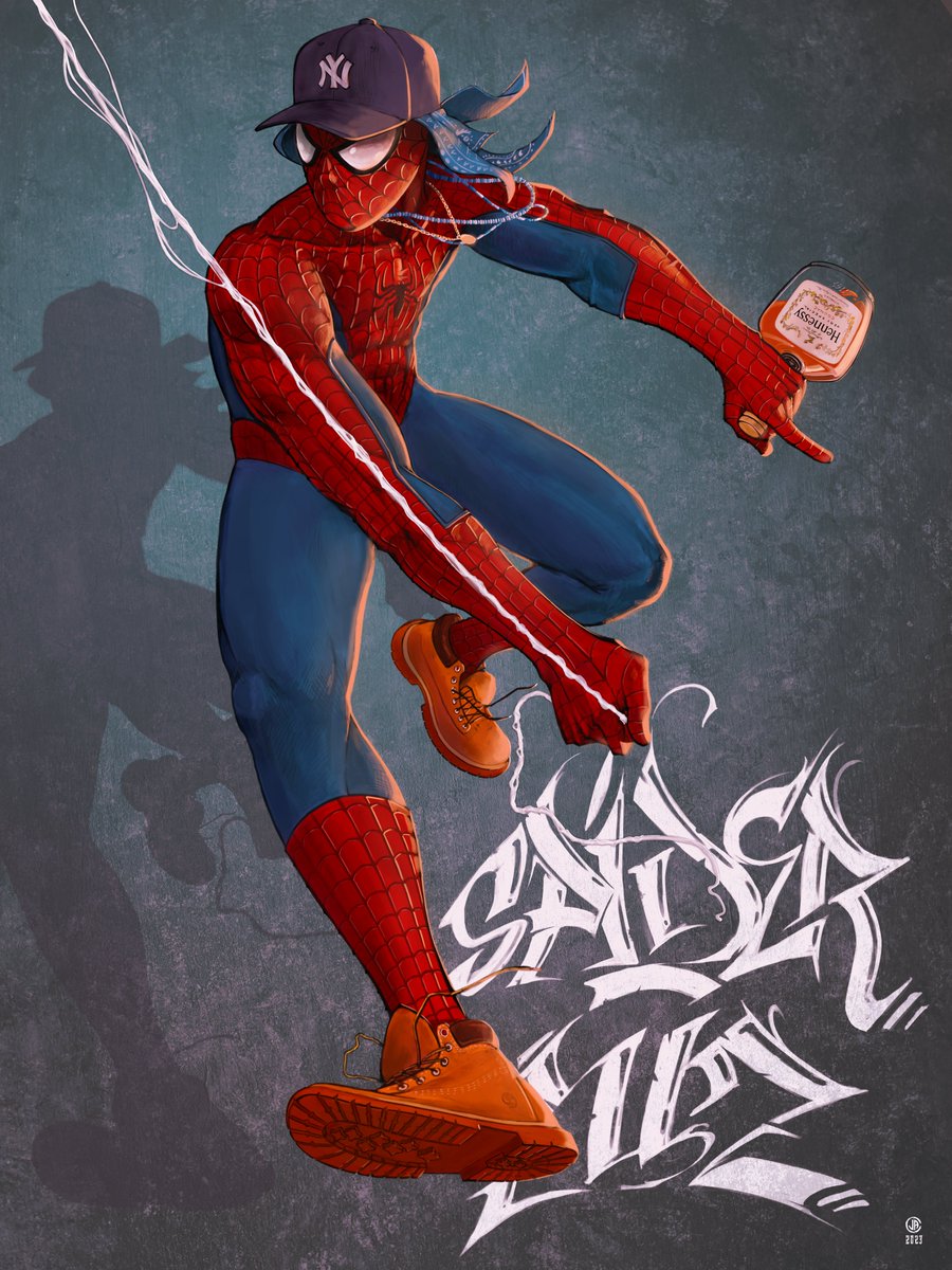 DoubleSignal_'s tweet photo. Spider Cuz fan art #spiderman #sidetalk #spidercuz https://t.co/oJDI4wAEOL