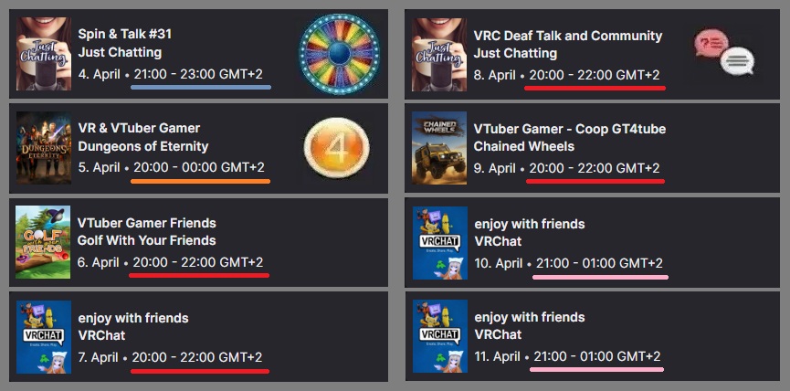 Fazzion2's tweet photo. New Schedule is done! 04.April to 11.April! 🤍 https://t.co/NH6zGKpenk