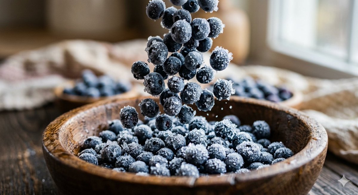 KristenJakobitz's tweet image. Frozen blueberries are my 2026 MVP. They’re cheaper, they don't go moldy in 3 days, and they actually have more antioxidants because they’re picked at peak ripeness. Great for the budget and the brain.
#BudgetHealthy #Superfoods #BrainHealth