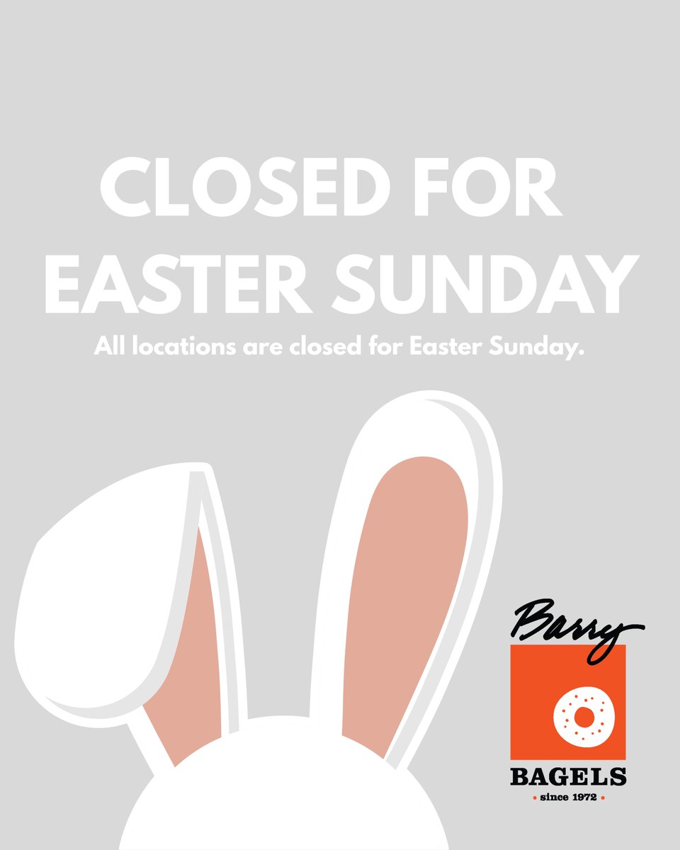 We are closed tomorrow for Easter Sunday! Enjoy your day🐣✨
