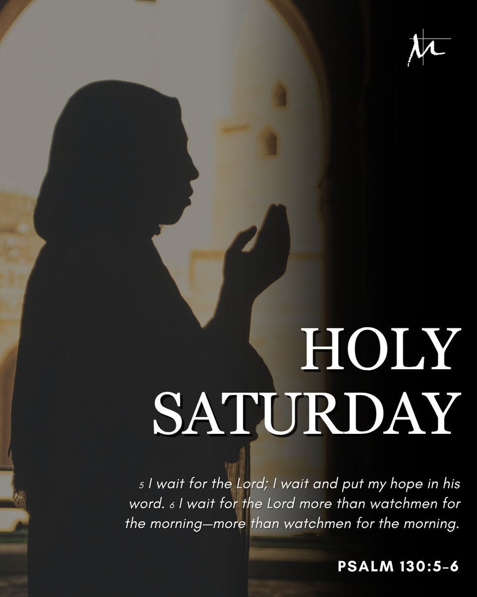 stvmirish's tweet image. #HolySaturday 🌿
Today, we wait in hope and quiet anticipation:

“I wait for the Lord; I wait and put my hope in his word… more than watchmen for the morning.” — Psalm 130:5–6

May we hold onto faith and hope as we await the joy of Easter. ✨
#STVM #STVMFamily #HolyWeek