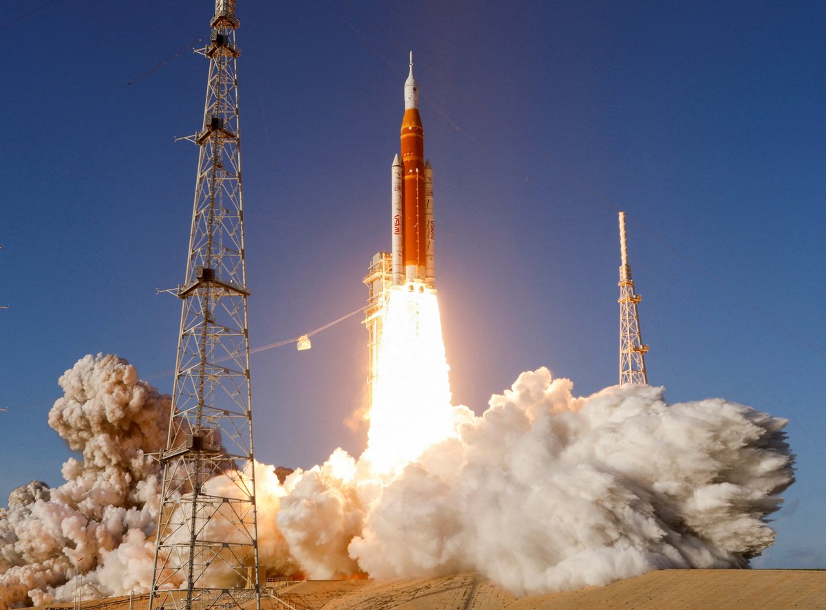 Reuters's tweet photo. 🔊 Reuters' office at the Kennedy Space Center is a small shack 3.2 miles from the pad. @joroulette says the building shakes from the sound waves during space launches. Hear more in the latest episode of our On Assignment podcast with @cwalljasper https://t.co/6dYnR0ifBz https://t.co/qR6PhlG9Gx