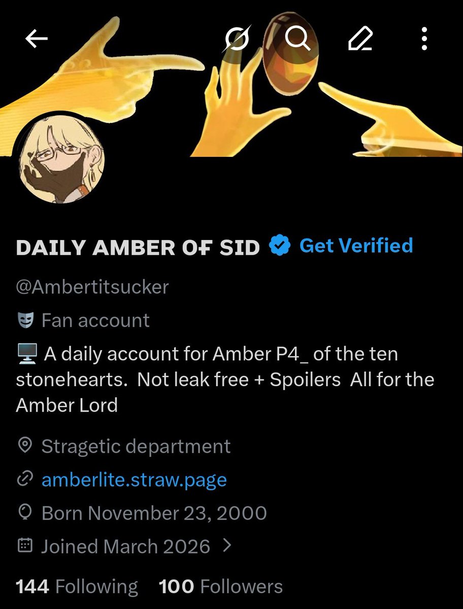 ∆ 𝐀𝐦𝐛𝐞𝐫 𝐨𝐟 𝐏𝐫𝐞𝐬𝐞𝐫𝐯𝐚𝐭𝐢𝐨𝐧 ∆ (@Amberofqlipoth) / Posts / X