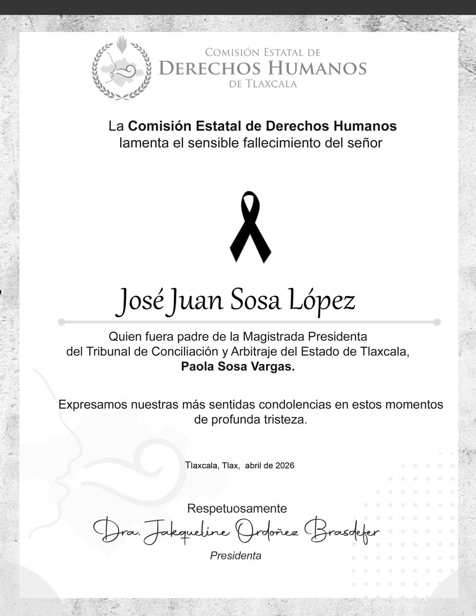Comisión Estatal de Derechos Humanos de Tlaxcala tweet media