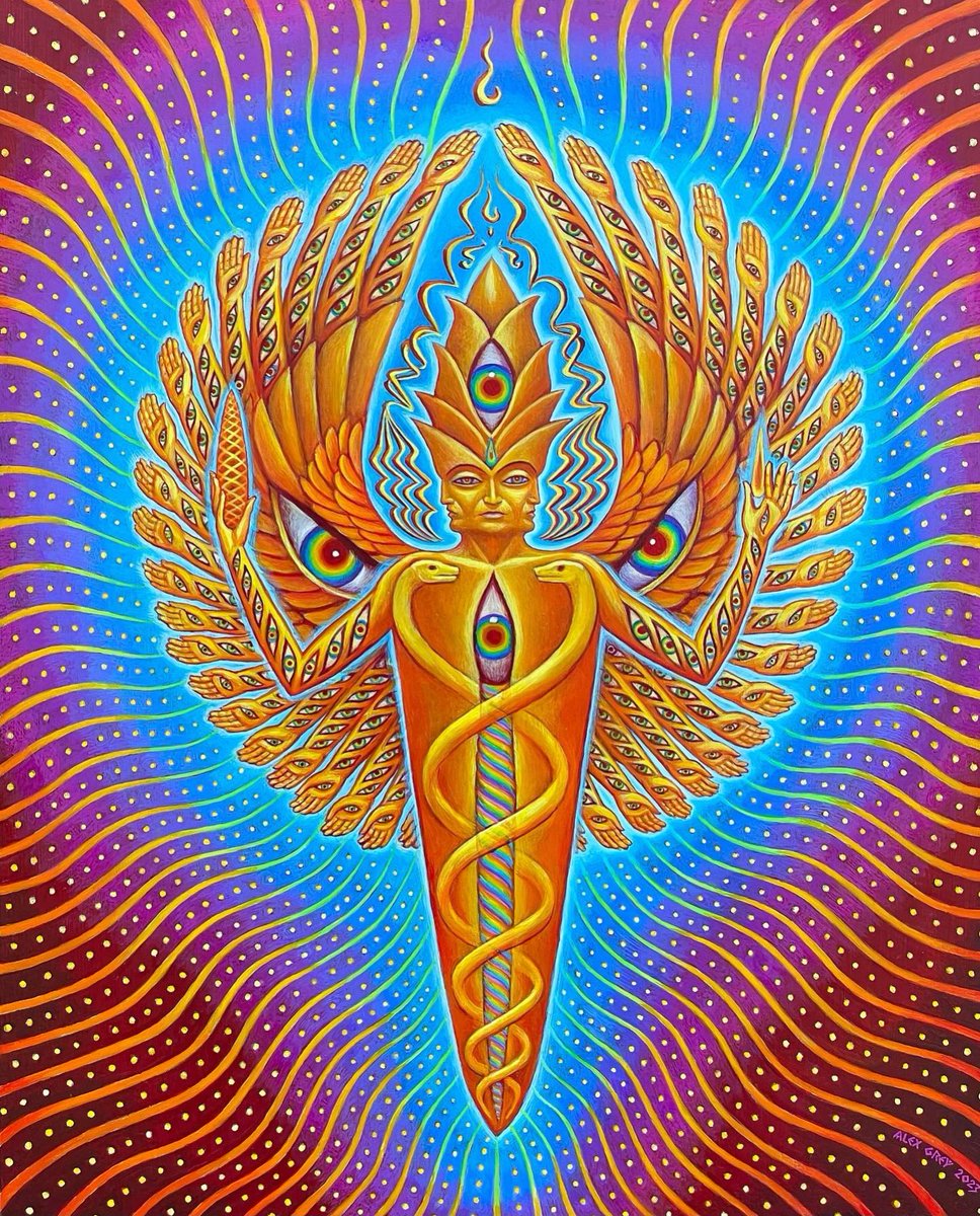 APsychedelics's tweet image. Solstice Angel by @alexgreycosm 😍🤩 #trippy