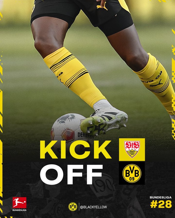 بداية اللقاء. شتوتغارت و بروسيا دورتموند 