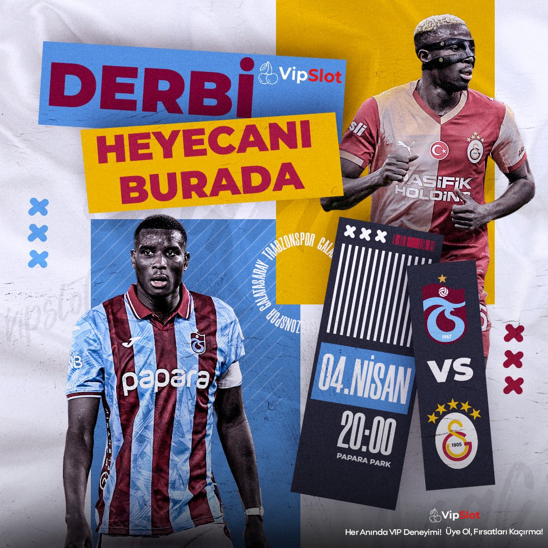 vipslotgiris's tweet photo. 👑 Derbi Heyecanı VipSlot'ta Yaşanıyor!

🔥 Galatasaray, Trabzonspor deplasmanına çıkıyor!

💎 Derbiye yakışır VIP Oranlarla bahsini al, kazanan sen ol!

🍒 Kazanmanın VIP Yoluna Giriş için Tıklayınız (https://t.co/NznXAChUGI) https://t.co/J9Le2lmydP