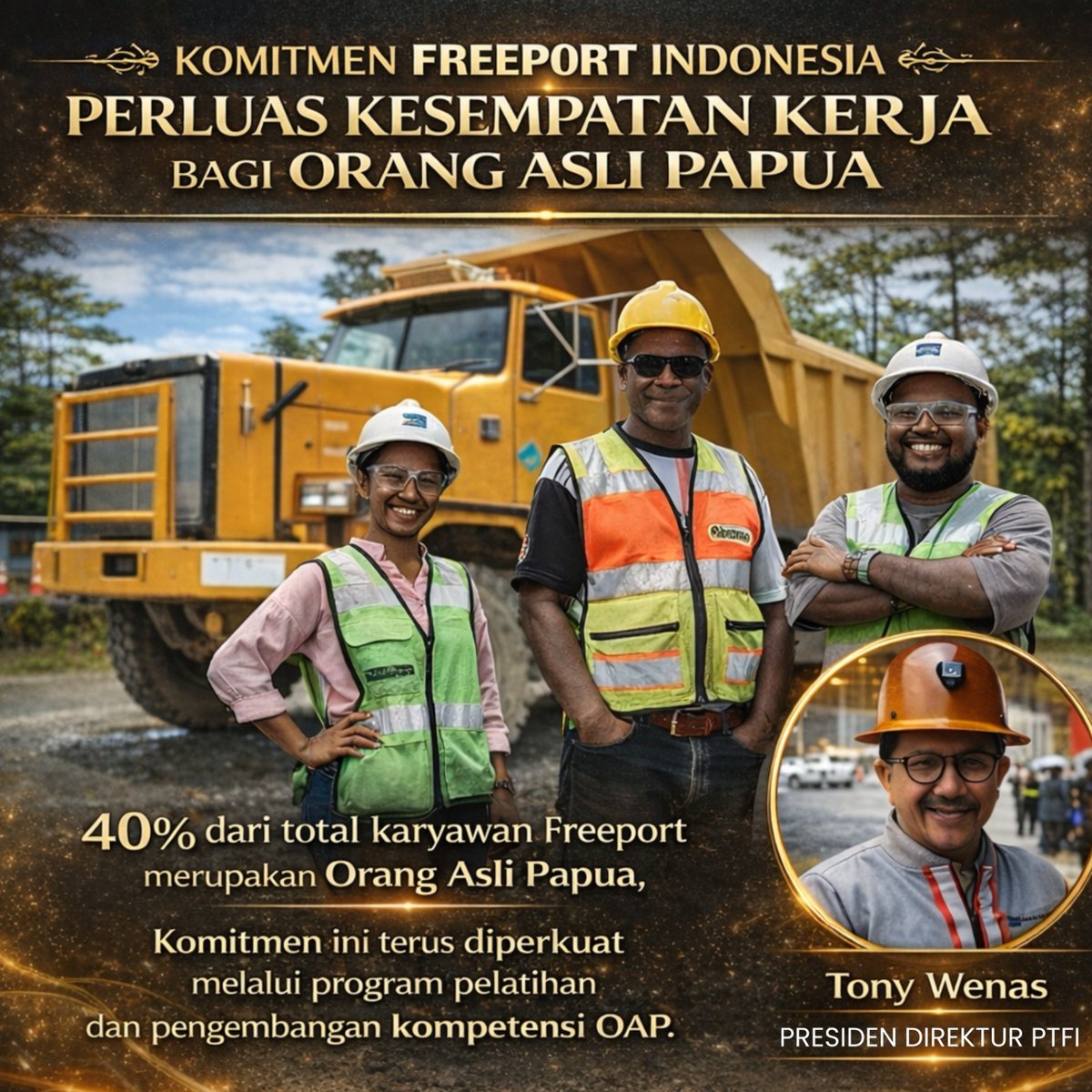 suarakeadilan88's tweet image. 💥 40% karyawan Freeport adalah Orang Asli Papua

Bukti nyata bahwa Freeport membuka jalan bagi kesejahteraan masyarakat Papua

👷‍♂️ Lapangan kerja terbuka
🎓 Pelatihan &amp;amp; pengembangan diperkuat
📈 Kompetensi OAP ditingkatkan

#FreeportIndonesia
#PapuaIndonesia
#PapuaSejahtera