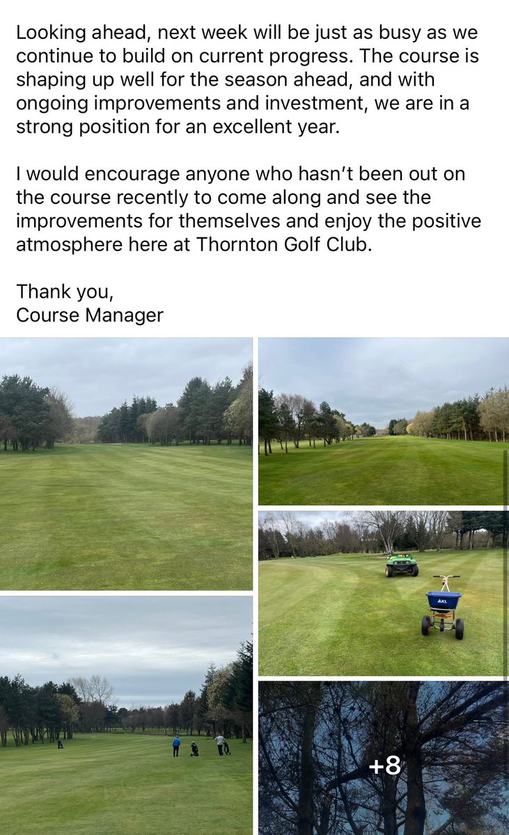 Thornton greens tweet media